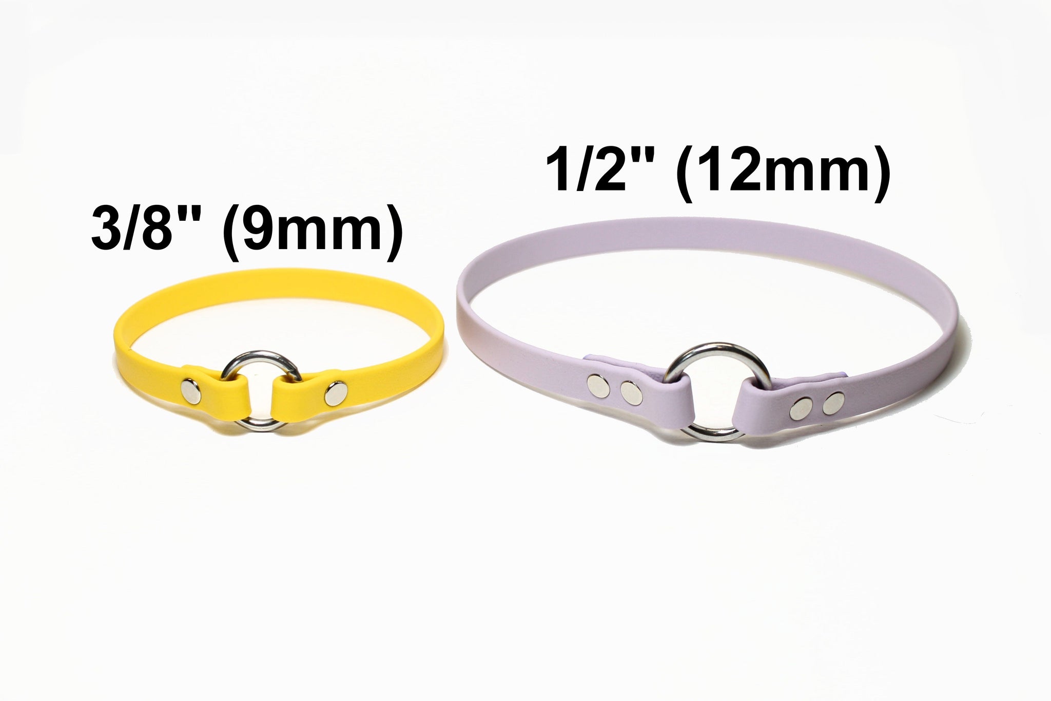 NEW thinner - Simple Tag Dog Collar in Genuine Biothane - 9mm (3/8") width - O Ring Collar