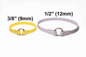 NEW thinner - Simple Tag Dog Collar in Genuine Biothane - 9mm (3/8") width - O Ring Collar