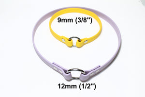 NEW thinner - Simple Tag Dog Collar in Genuine Biothane - 9mm (3/8") width - O Ring Collar