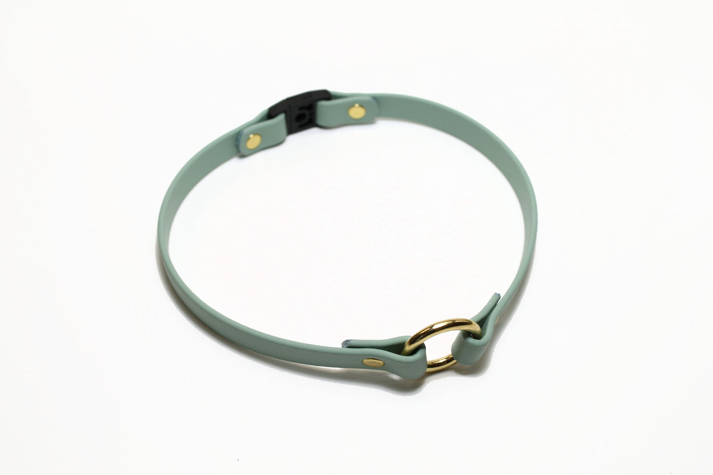 Dog Collar with Breakaway Buckle and O ring - Genuine Biothane Vegan Leather - 12mm (1/2") width - O Ring Collar