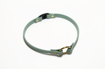 Dog Collar with Breakaway Buckle and O ring - Genuine Biothane Vegan Leather - 12mm (1/2") width - O Ring Collar