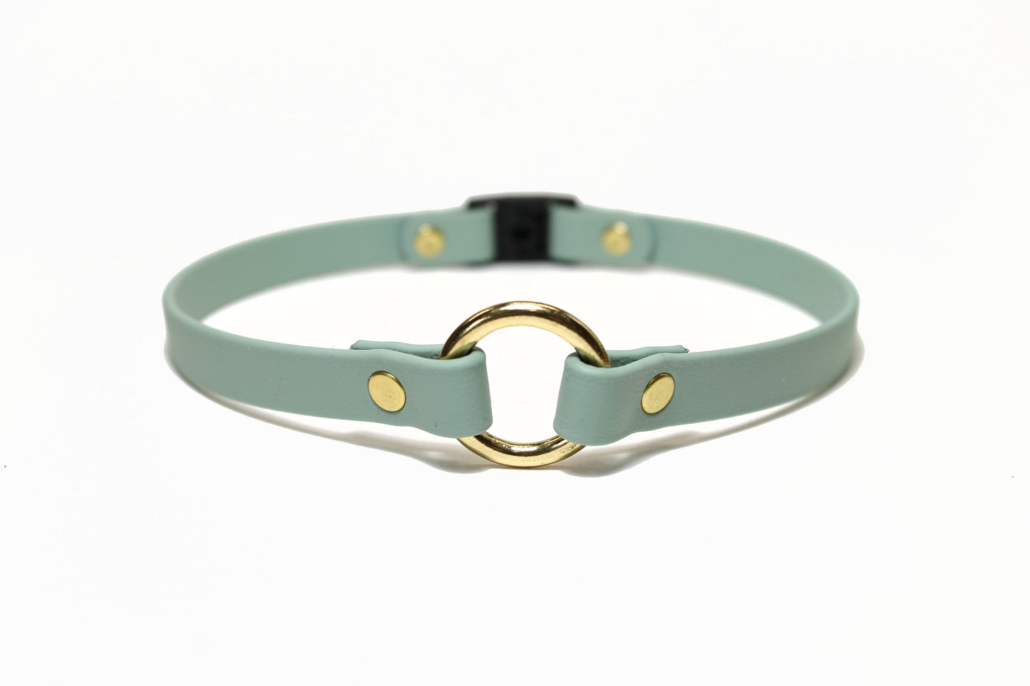 Dog Collar with Breakaway Buckle and O ring - Genuine Biothane Vegan Leather - 12mm (1/2") width - O Ring Collar
