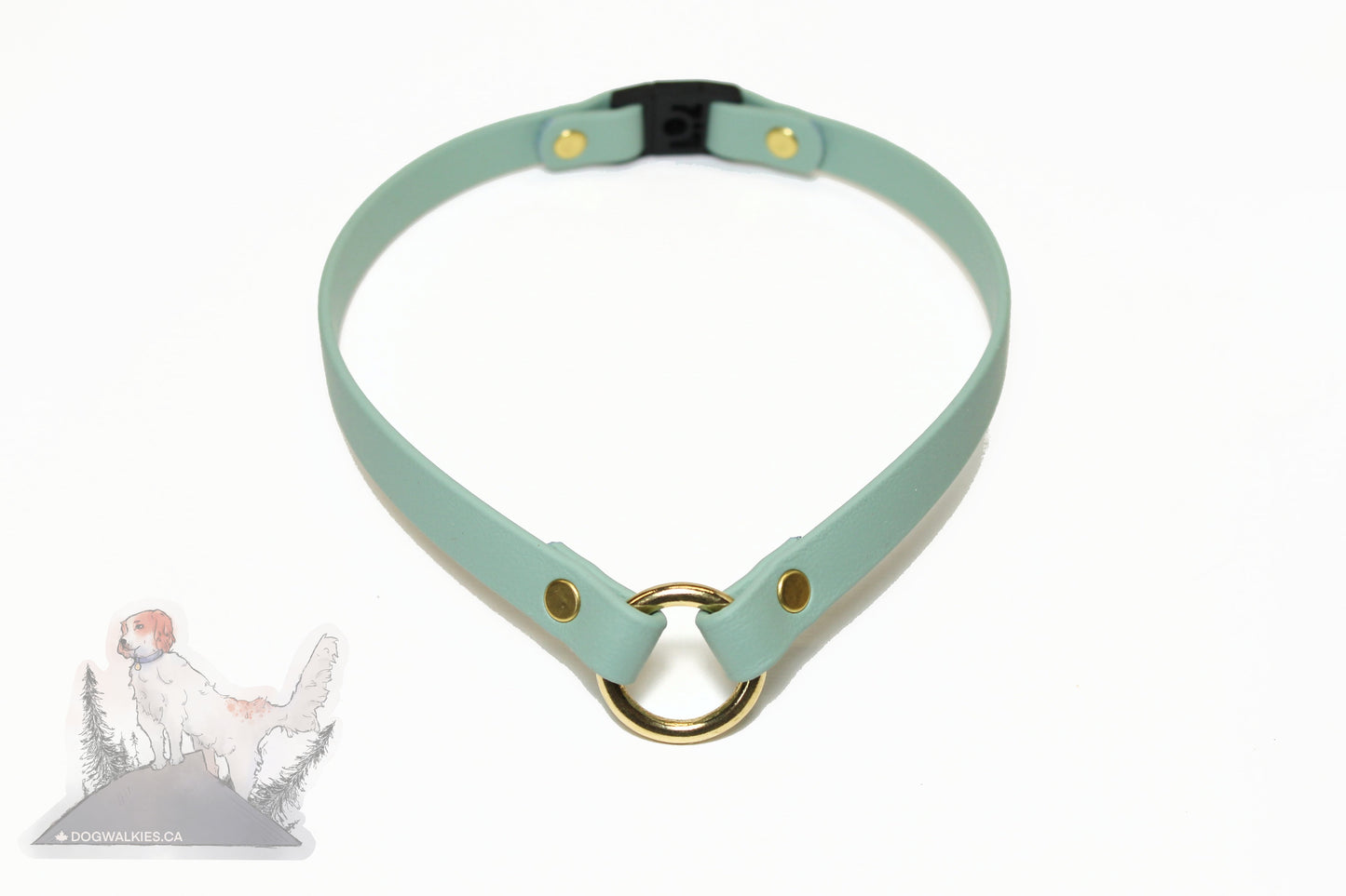 Dog Collar with Breakaway Buckle and O ring - Genuine Biothane Vegan Leather - 12mm (1/2") width - O Ring Collar