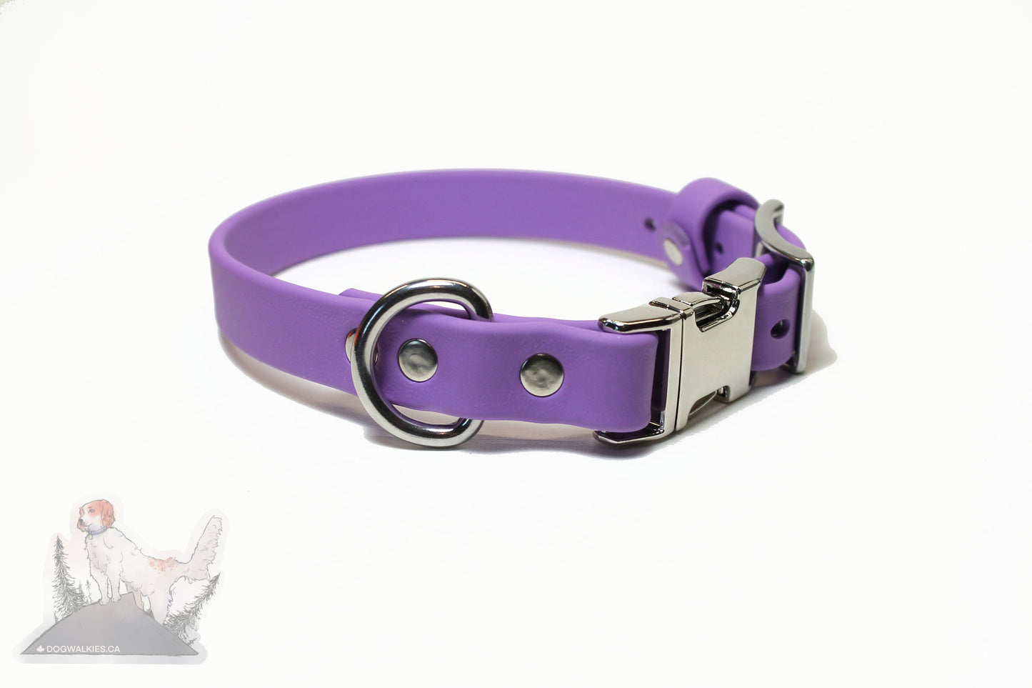 Side Release - 3/4" (20mm) Dog Collar in Biothane - 40 colour choices - quick pinch release