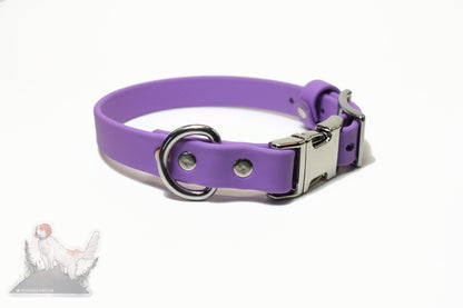 Side Release - 3/4" (20mm) Dog Collar in Biothane - 40 colour choices - quick pinch release