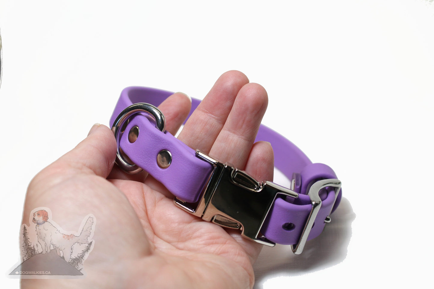 Side Release - 3/4" (20mm) Dog Collar in Biothane - 40 colour choices - quick pinch release