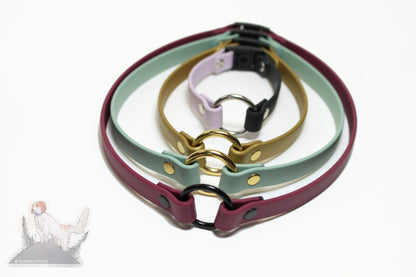 Dog Collar with Breakaway Buckle and O ring - Genuine Biothane Vegan Leather - 12mm (1/2") width - O Ring Collar