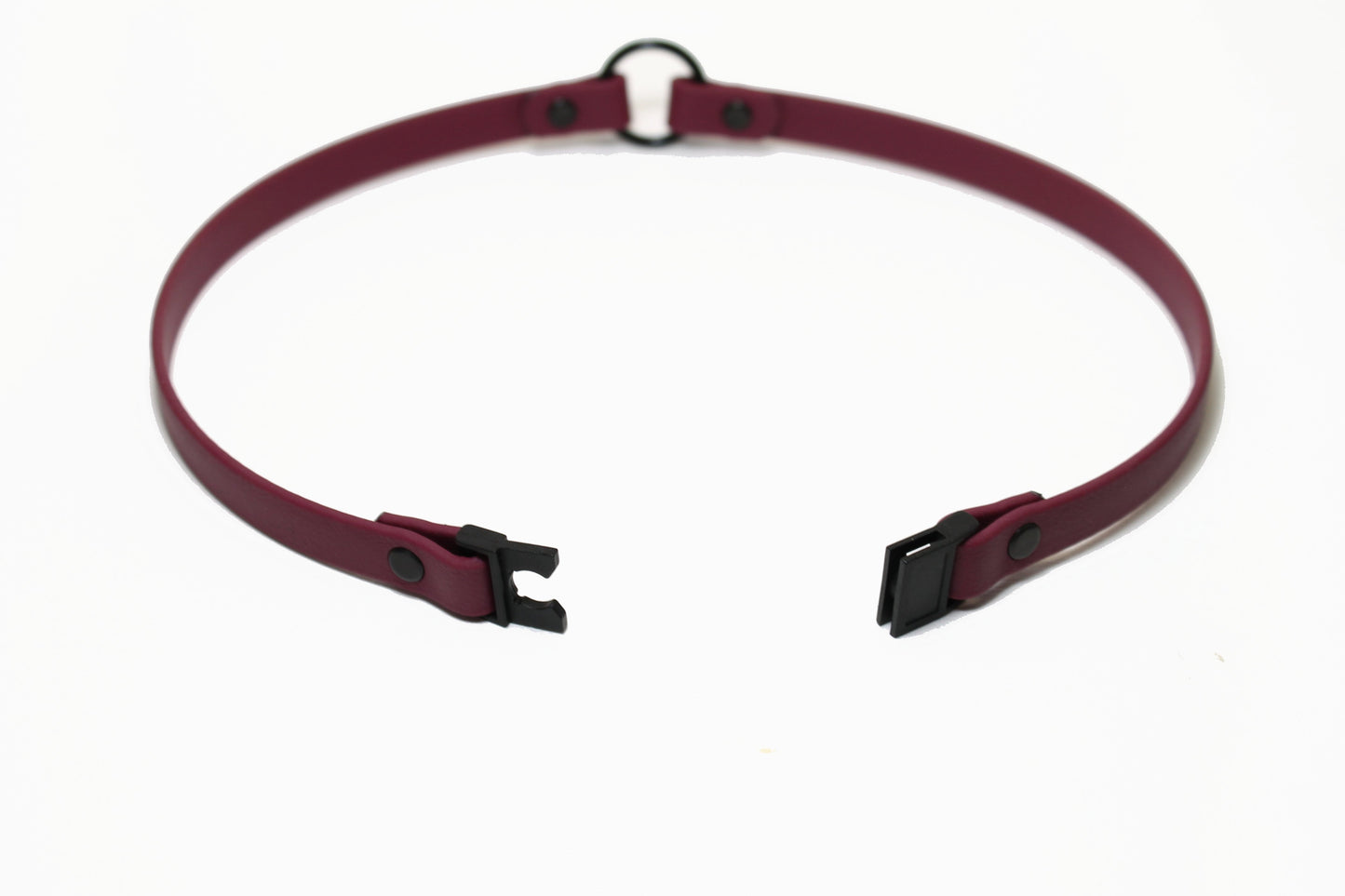 Dog Collar with Breakaway Buckle and O ring - Genuine Biothane Vegan Leather - 12mm (1/2") width - O Ring Collar