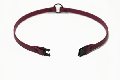 Dog Collar with Breakaway Buckle and O ring - Genuine Biothane Vegan Leather - 12mm (1/2") width - O Ring Collar