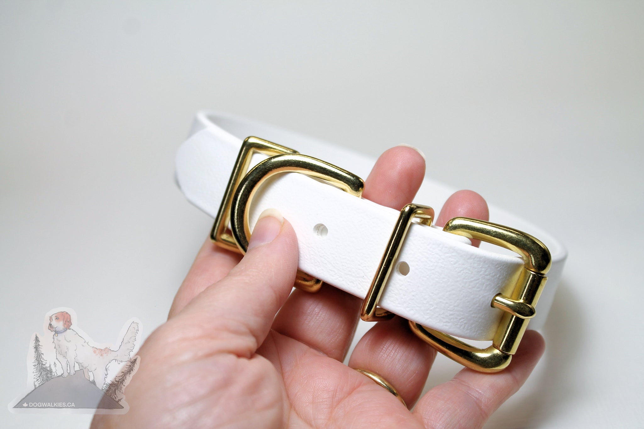 Snow White Biothane Dog Collar - 1 inch (25mm) wide