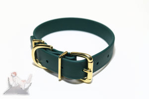 Pine Green Biothane Dog Collar - 1 inch (25mm) wide