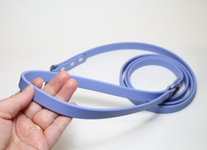 Periwinkle Biothane Dog Leash - Regular 16mm (5/8") width