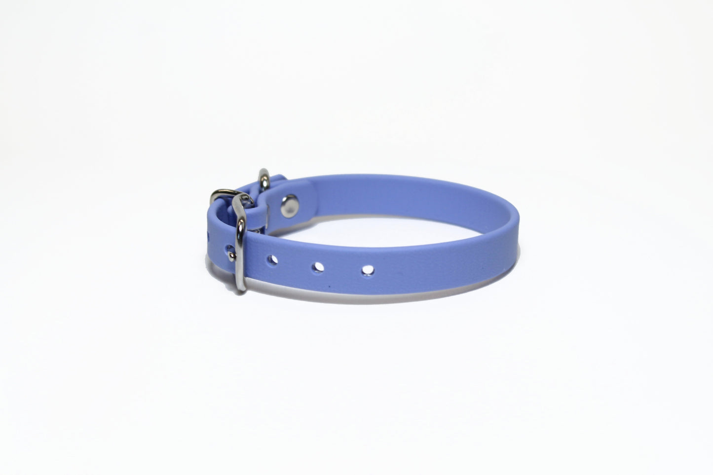 Periwinkle Biothane Small Dog Collar - 1/2" (12mm) wide