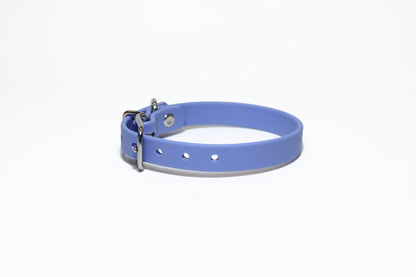Periwinkle Biothane Small Dog Collar - 1/2" (12mm) wide