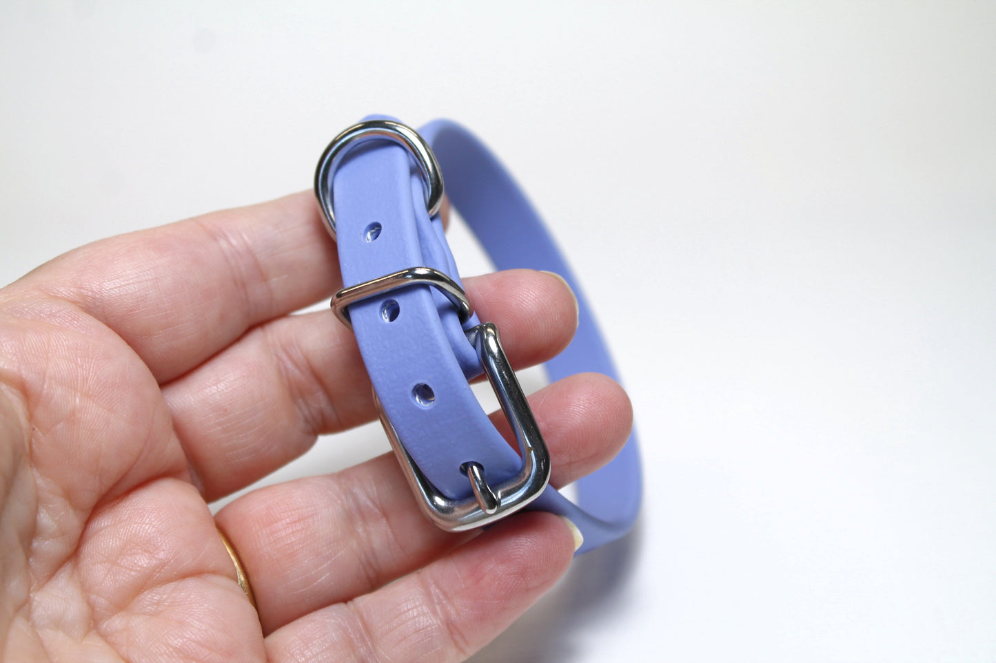Periwinkle Biothane Small Dog Collar - 1/2" (12mm) wide