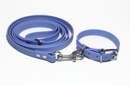 Periwinkle Biothane Small Dog Leash - thin leash