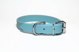 **NEW Dusty Turquoise Biothane Dog Collar - 1 inch (25mm) wide