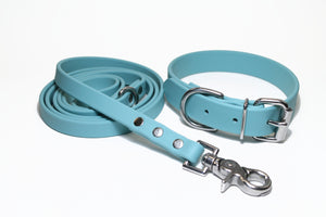 **NEW Dusty Turquoise Biothane Dog Collar - 1 inch (25mm) wide