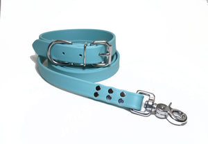 **NEW Dusty Turquoise Biothane Dog Collar - 1 inch (25mm) wide