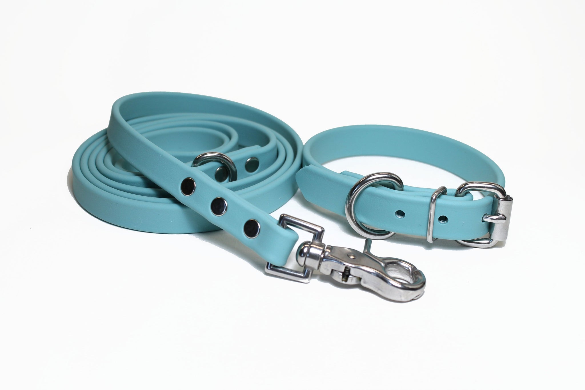 **NEW Dusty Turquoise Biothane Dog Collar - 3/4" (20mm) wide