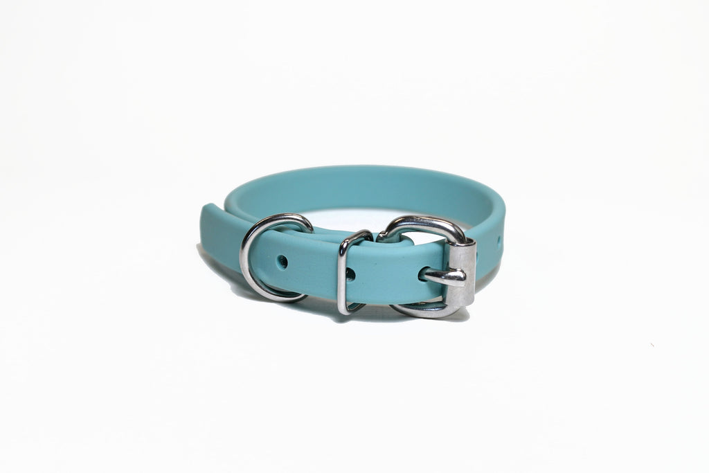 **NEW Dusty Turquoise Biothane Dog Collar - 5/8"(16mm) wide