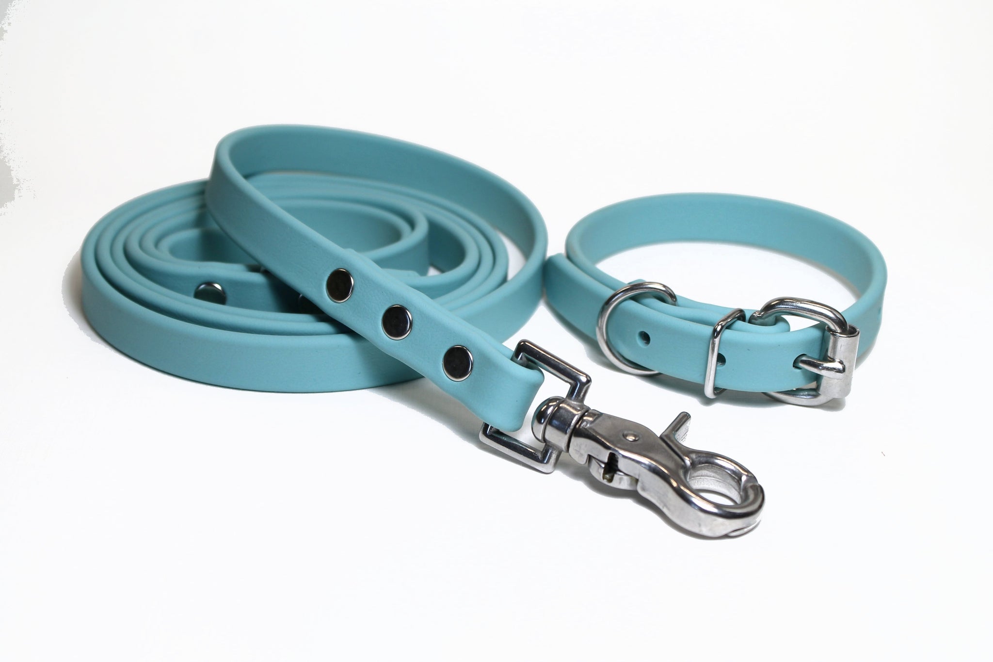 **NEW Dusty Turquoise Biothane Dog Collar - 5/8"(16mm) wide