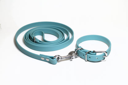 Dusty Turquoise Biothane Small Dog Collar - 1/2" (12mm) wide