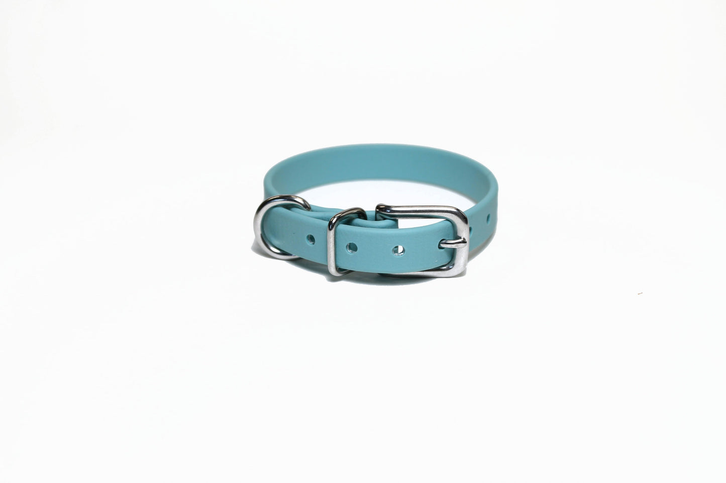 Dusty Turquoise Biothane Small Dog Collar - 1/2" (12mm) wide