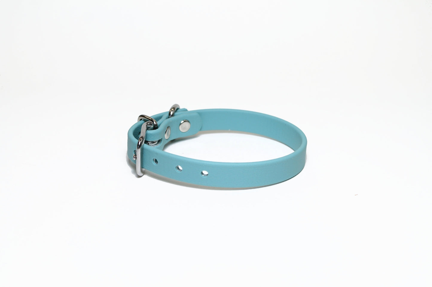 Dusty Turquoise Biothane Small Dog Collar - 1/2" (12mm) wide