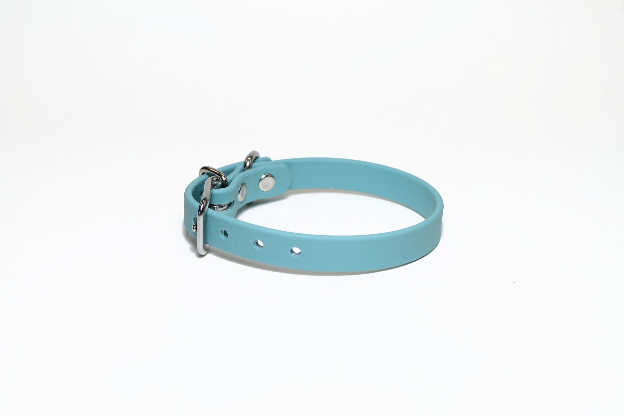 **NEW Dusty Turquoise Biothane Small Dog Collar - 1/2" (12mm) wide