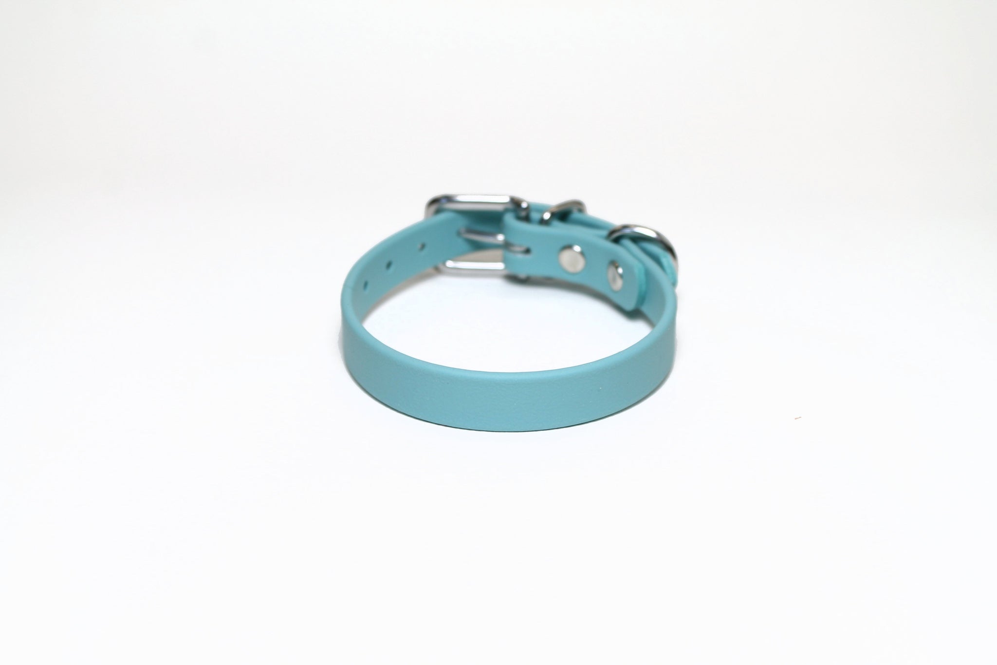 **NEW Dusty Turquoise Biothane Small Dog Collar - 1/2" (12mm) wide