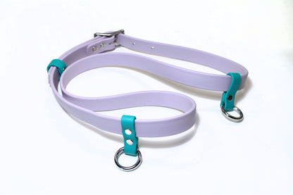 Custom Belt and Leash for hands free walking - Waterproof - utility belt with leash combo