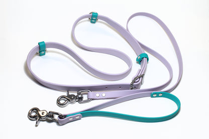 Custom Belt and Leash for hands free walking - Waterproof - utility belt with leash combo