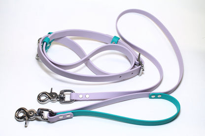 Custom Belt and Leash for hands free walking - Waterproof - utility belt with leash combo