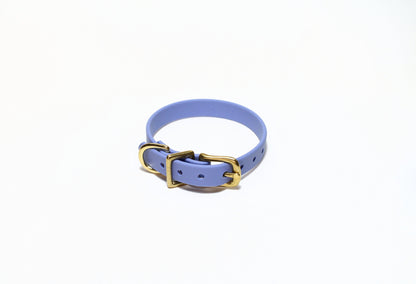 Periwinkle Biothane Small Dog Collar - 1/2" (12mm) wide