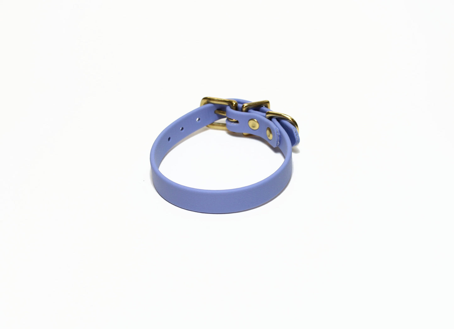 Periwinkle Biothane Small Dog Collar - 1/2" (12mm) wide
