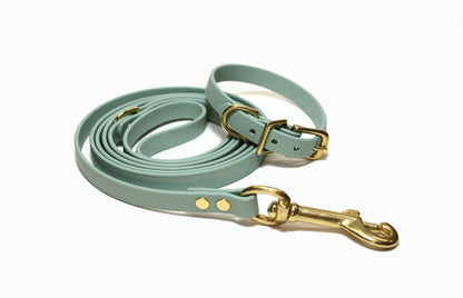 Sage Green Biothane Small Dog Collar - 1/2" (12mm) wide