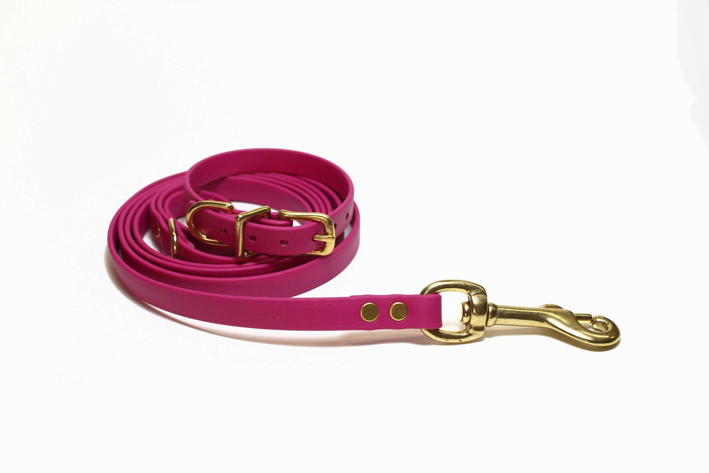 Raspberry Pink Biothane Small Dog Collar - 1/2" (12mm) wide