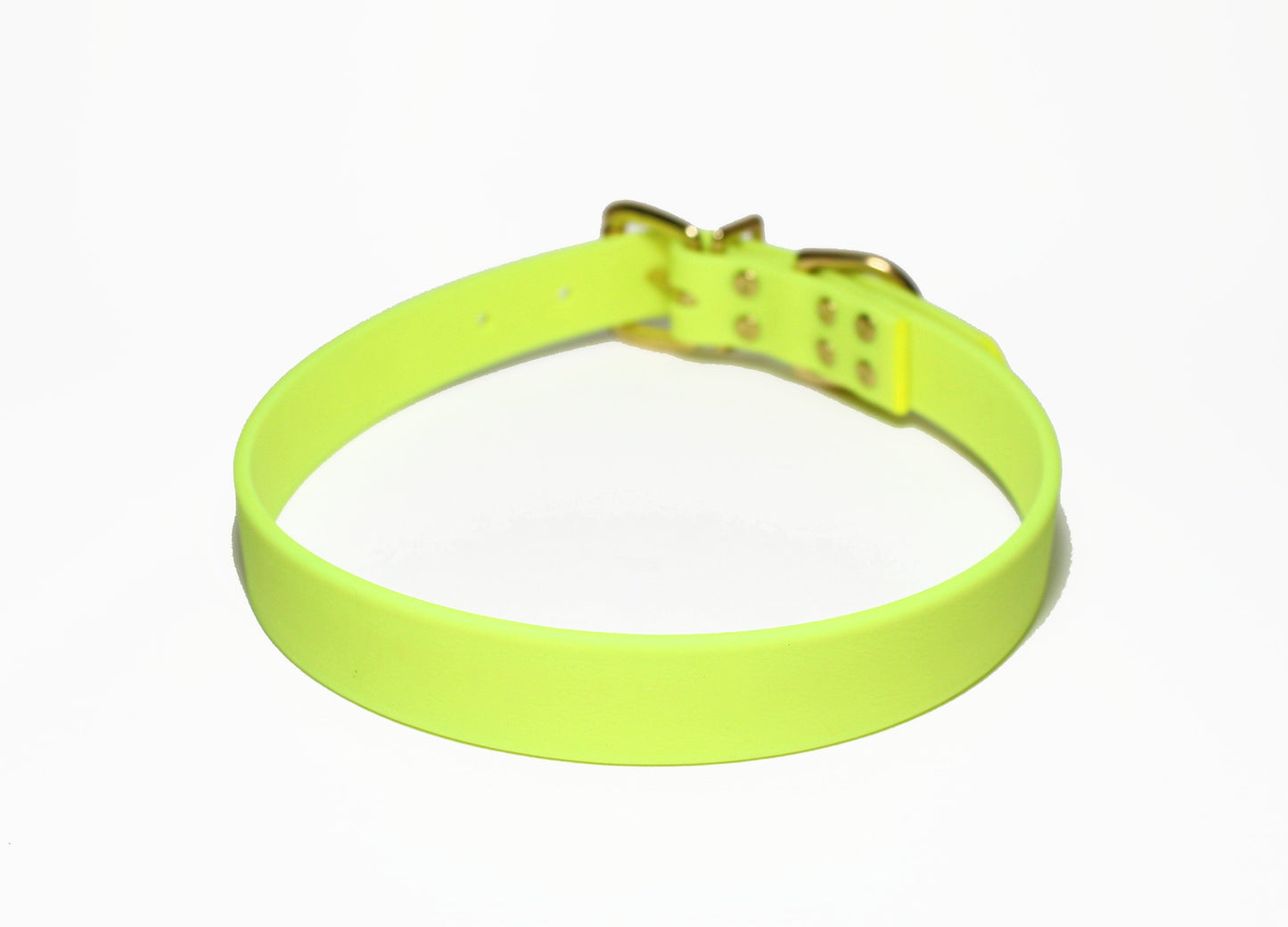 Neon Yellow Biothane Dog Collar - 1 inch (25mm) wide