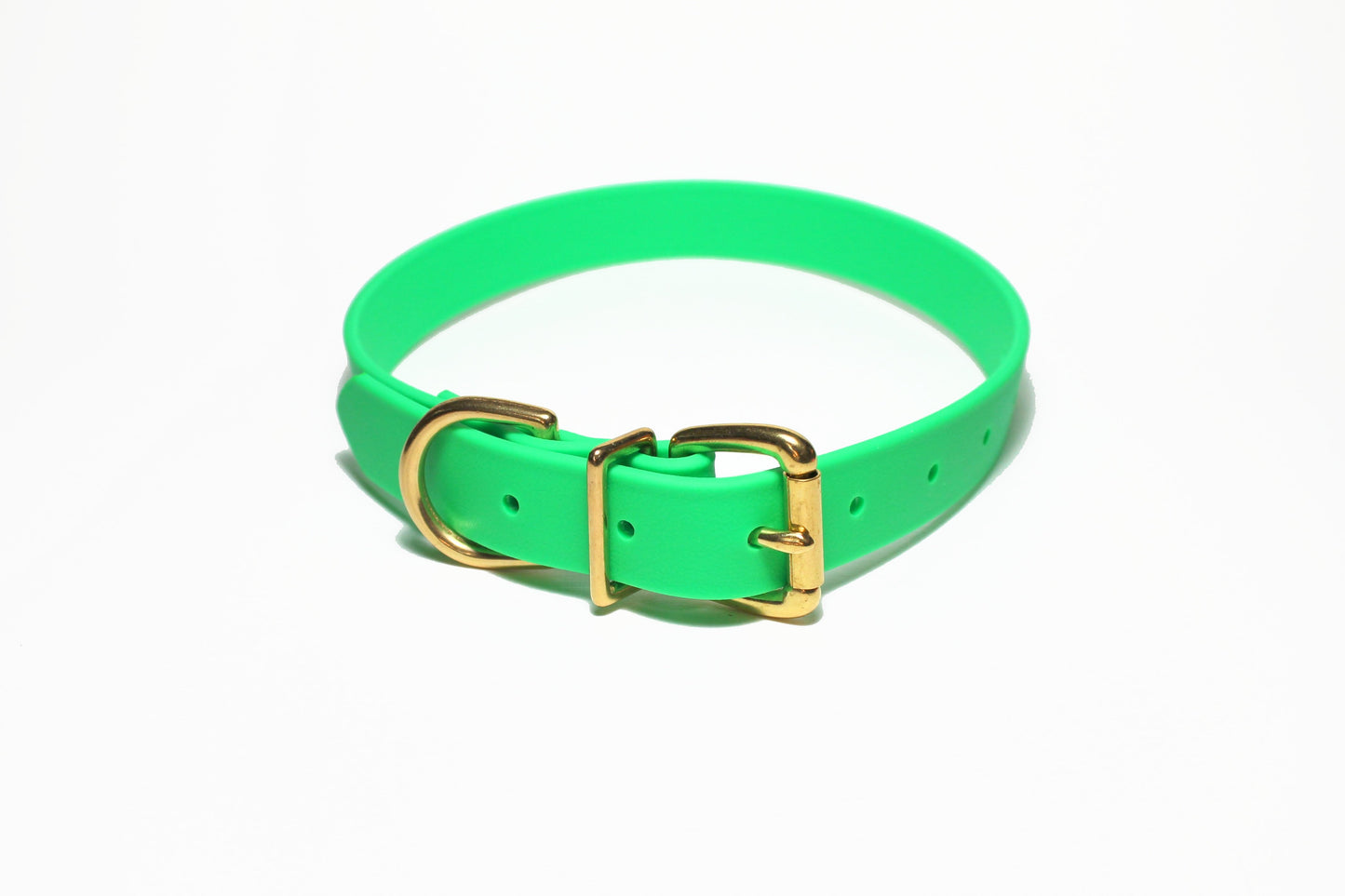Neon Apple Green Biothane Dog Collar - 1 inch (25mm) wide