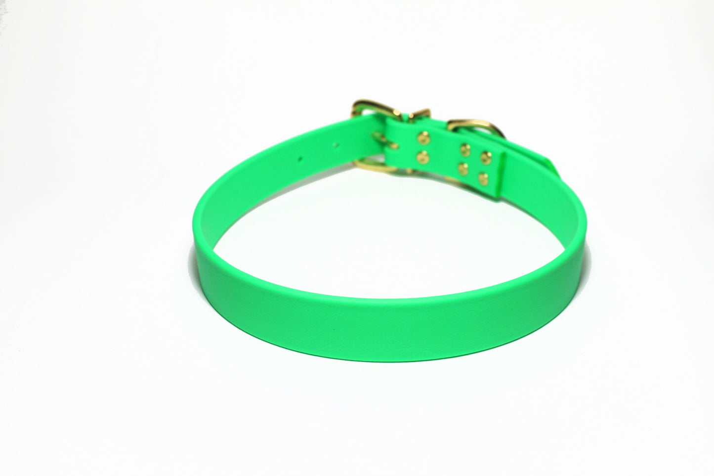 Neon Apple Green Biothane Dog Collar - 1 inch (25mm) wide
