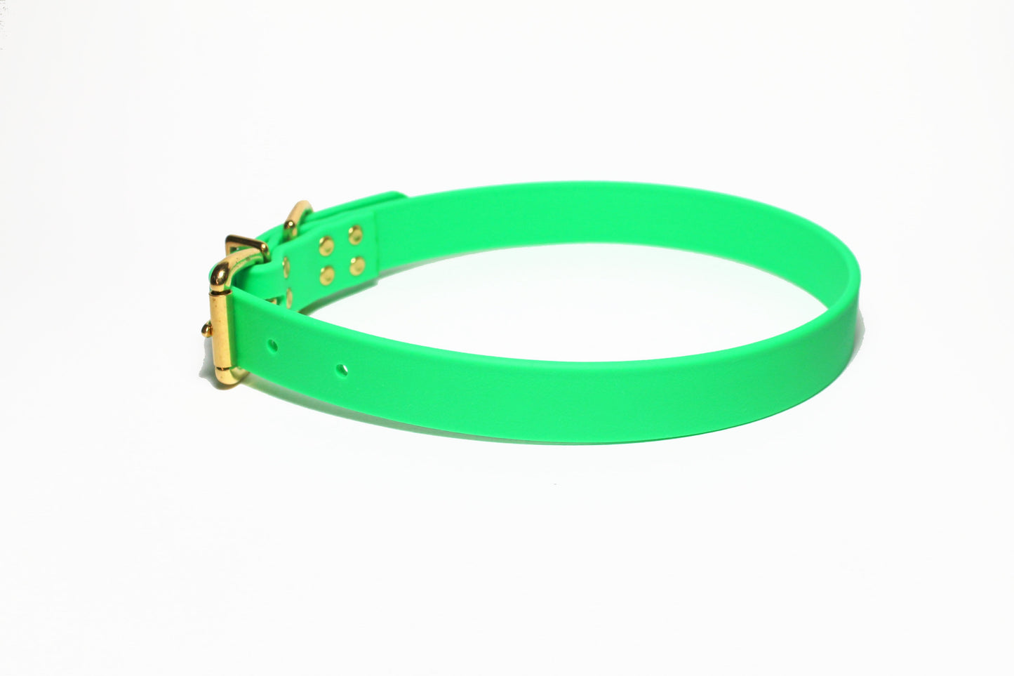 Neon Apple Green Biothane Dog Collar - 1 inch (25mm) wide