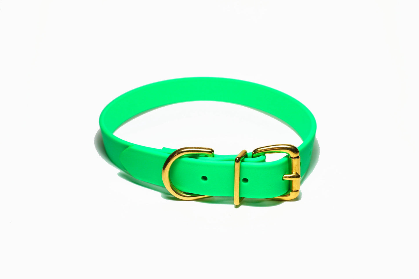 Neon Apple Green Biothane Dog Collar - 1 inch (25mm) wide