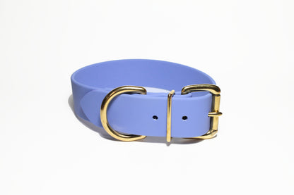 Periwinkle Biothane Dog Collar - Extra Wide - 1.5 inch (38mm) wide