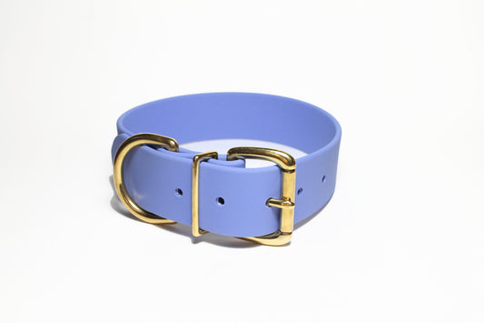 Periwinkle Biothane Dog Collar - Extra Wide - 1.5 inch (38mm) wide