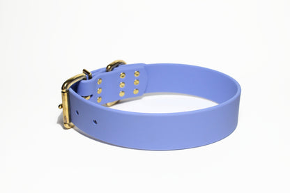 Periwinkle Biothane Dog Collar - Extra Wide - 1.5 inch (38mm) wide
