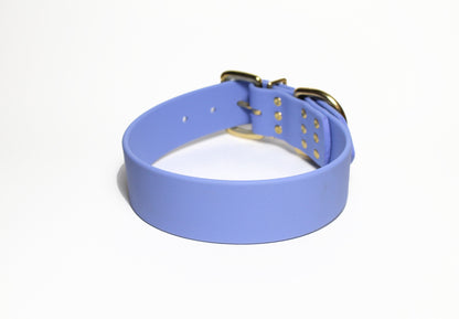 Periwinkle Biothane Dog Collar - Extra Wide - 1.5 inch (38mm) wide