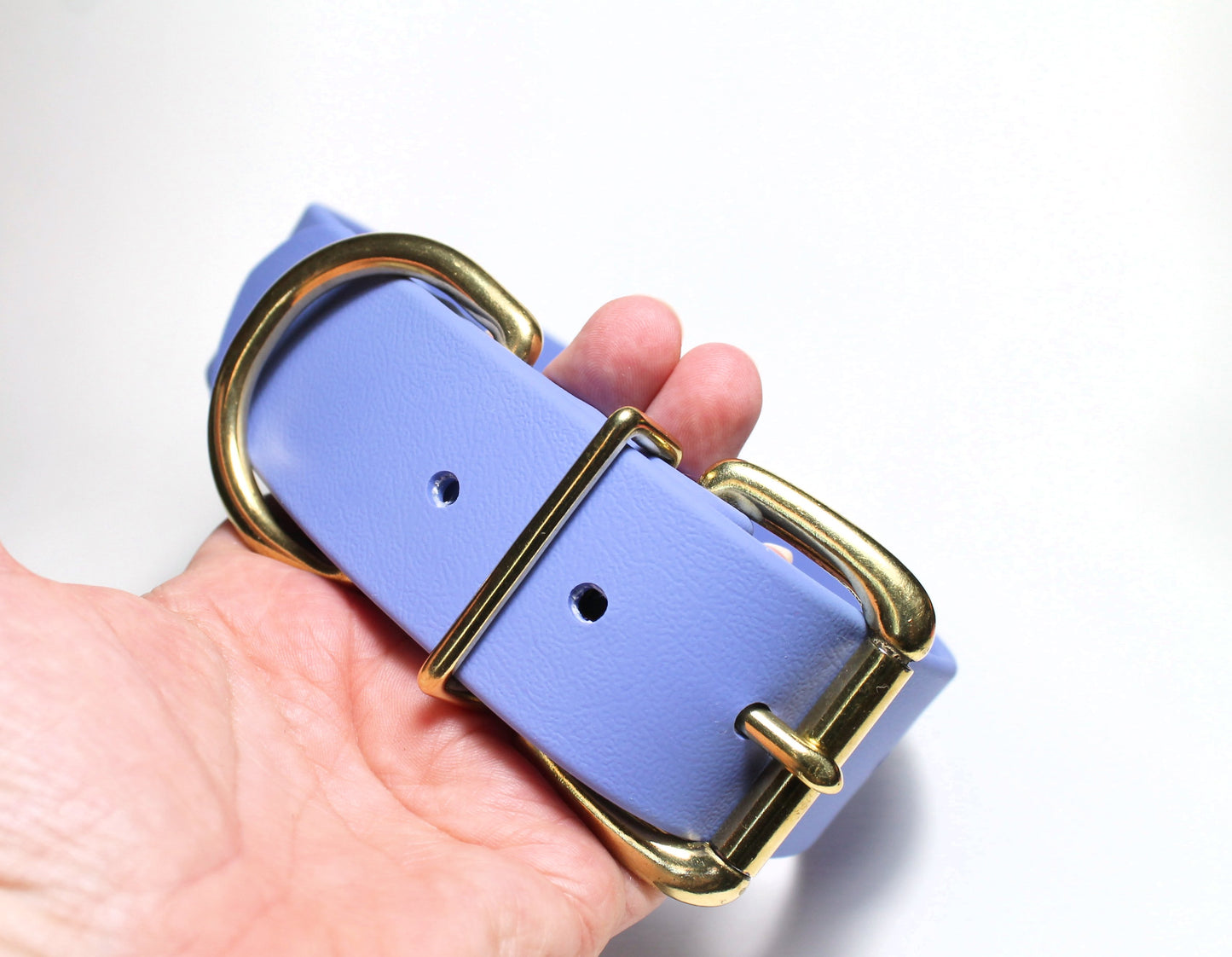 Periwinkle Biothane Dog Collar - Extra Wide - 1.5 inch (38mm) wide
