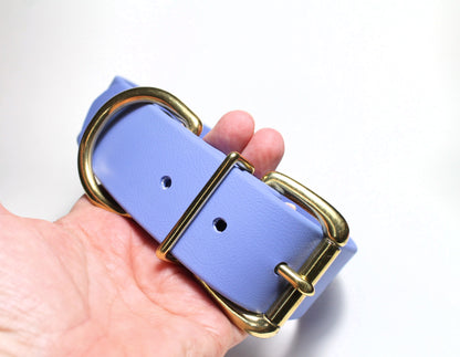 Periwinkle Biothane Dog Collar - Extra Wide - 1.5 inch (38mm) wide