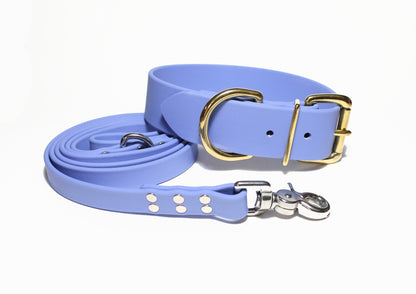 Periwinkle Biothane Dog Collar - Extra Wide - 1.5 inch (38mm) wide